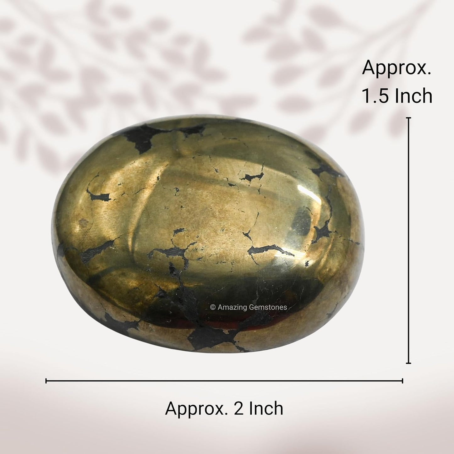 Amazing Gemstone Pyrite Crystals and Healing Stones - Large Palm Stone Crystals Piedra, Crystal for Good Luck, Positive Energy, Meditation - Unique Stocking Stuffers and Birthday Gifts for Women, Men