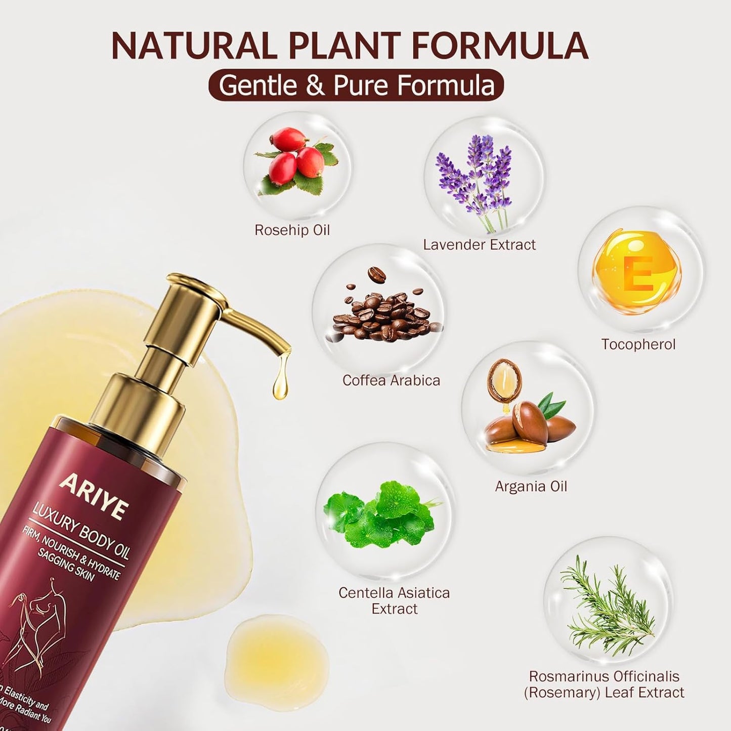 Body Firming Oil Luxury Glow Remedy body oil for women,Body Oil After Shower Tightening&Hydrating Treatment for Arms,Legs,Stomach&Body,Natural Firming Oil for Dry Skin,Moisturizing Body-(4.06 Fl. Oz)