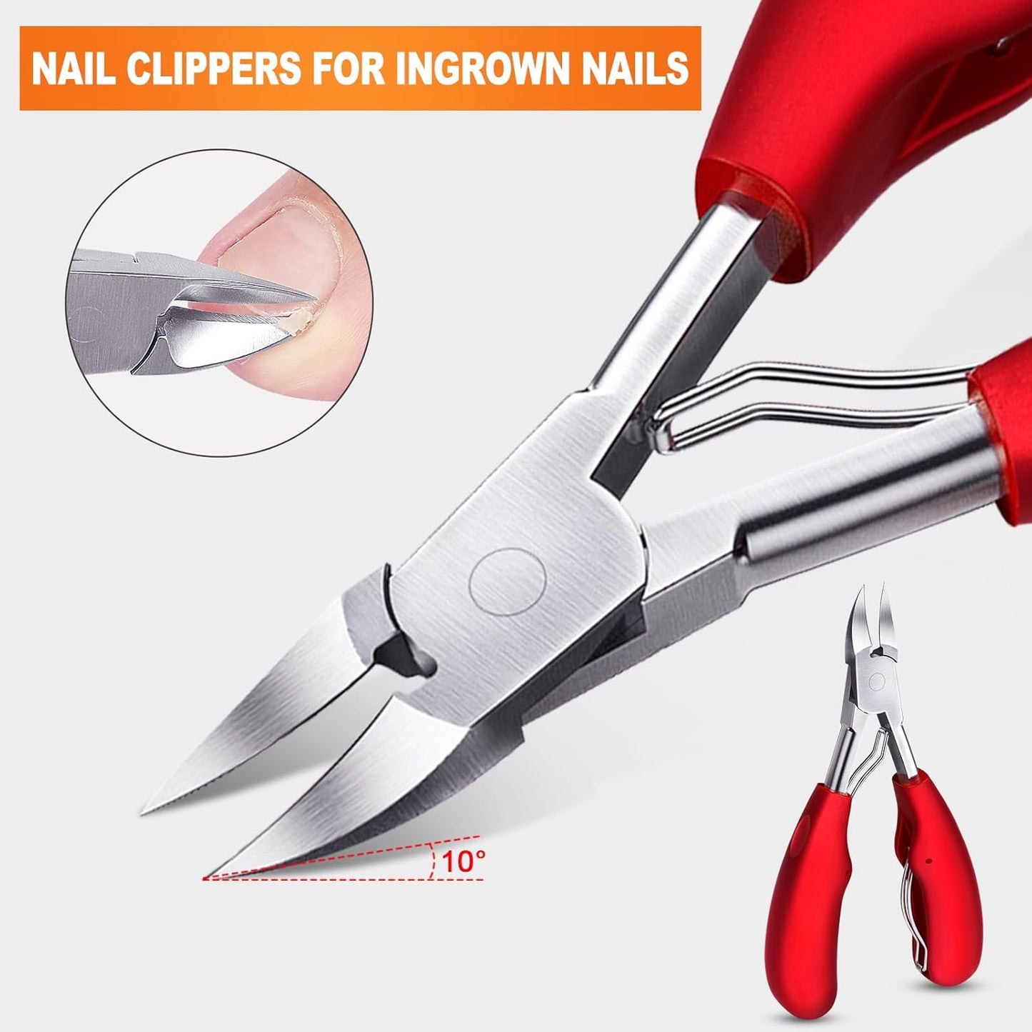 Toenail Clippers for Seniors Thick Toenails, Heavy Duty Toenail Nipper, Professional Nail Clippers, Ergonomic Non-Slip Long Handle, Toenail Clippers for Men Women Elderly
