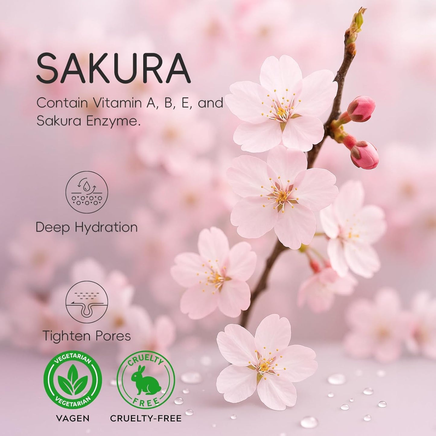 Japan Sakura Skin Care Set for Teen Girls - 11-IN-1 Skin Care for Teens 10-12 with Japanese Cherry Blossom Boost Hydrating, Travel Size Facial Kit Gift Set for Women Day & Night Skincare