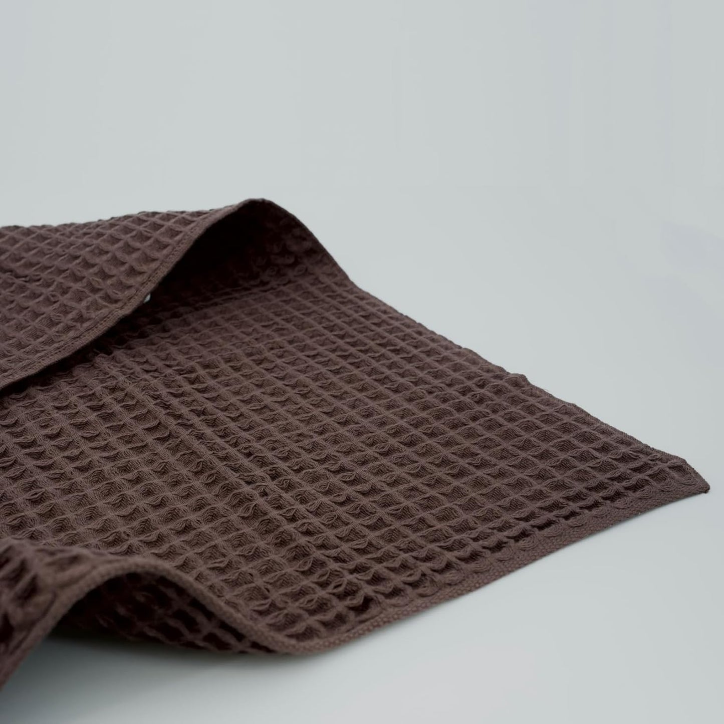 Luxury Japanese Cotton Waffle Bath Towel | Plush, Absorbent, and Quick Dry (Dark Cocoa, Hand Towel, 32" x 16")