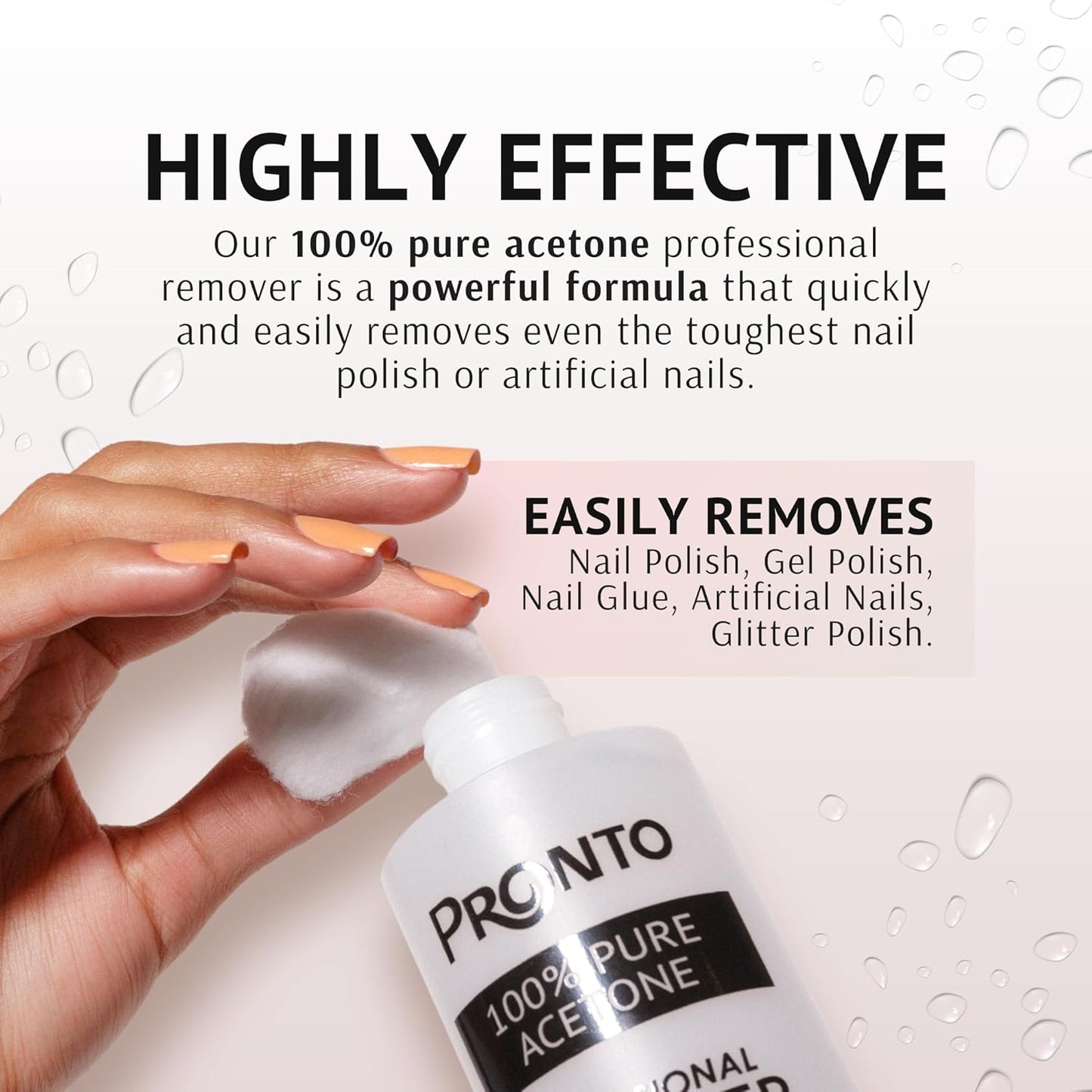 Pronto Pure Acetone 16 oz Nail Polish Remover Gel NailKit, Acrylic Nail Kit Including Cuticle pusher, Nail File, Nail Buffer, and Nail scraper- Ideal For Gel Nail Polish & Dip Powder Removal