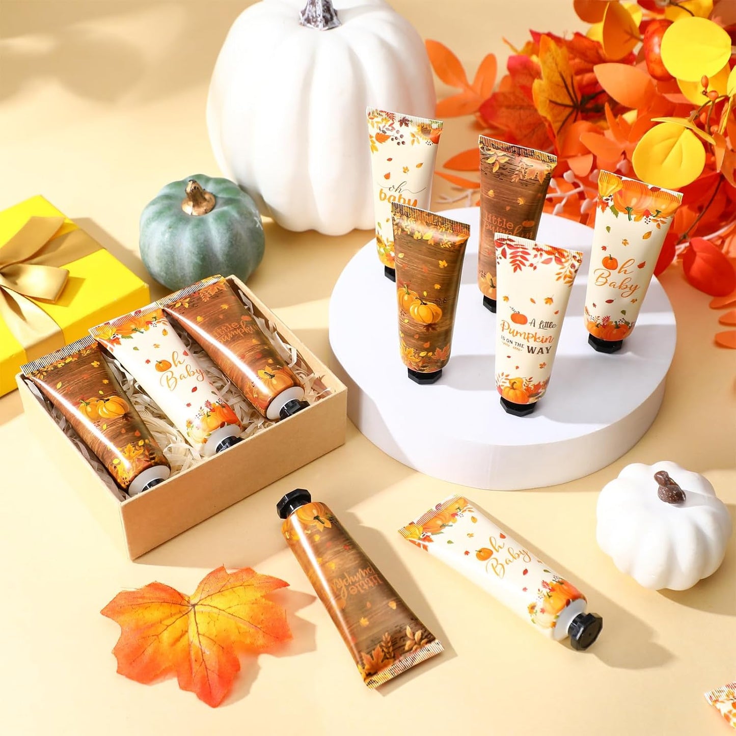 40 Pcs Fall Baby Shower Hand Cream Bulk Hand Cream Gifts a Little Pumpkin Baby Shower Party Favors for Guests Travel Size Lotion Autumn Thanksgiving Wedding Birthday Party Supplies