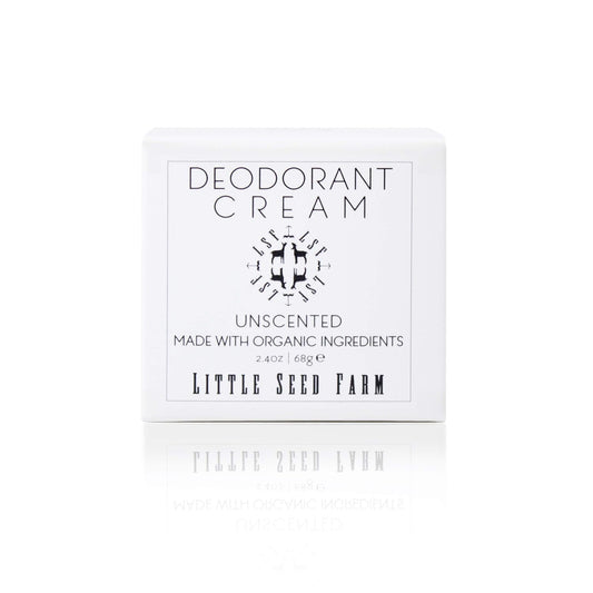 Little Seed Farm All Natural Deodorant Cream - Unscented - Aluminum Free Deodorant for Women or Men, Net Wt. 2.4oz | 68g