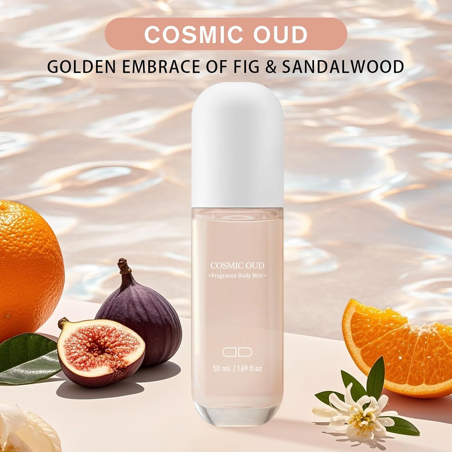 Body Mist Spray – Citrus & Floral Fragrance for Women – Daily Shower Mist & Refreshing Scent – 50ml Travel Size (COSMIC OUD)