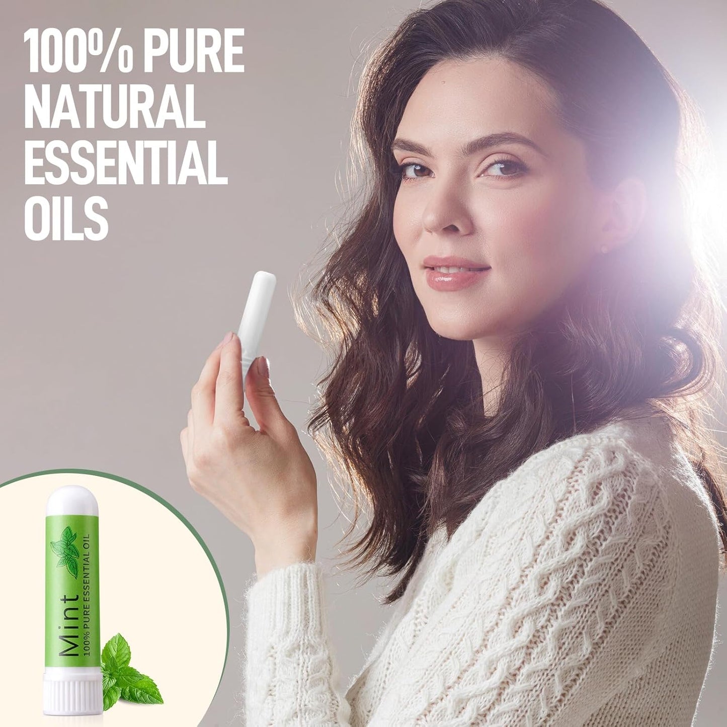 Hion Nausea Relief Inhaler-Lemon and Mint, 100% Natural Essential Oils Inhalers