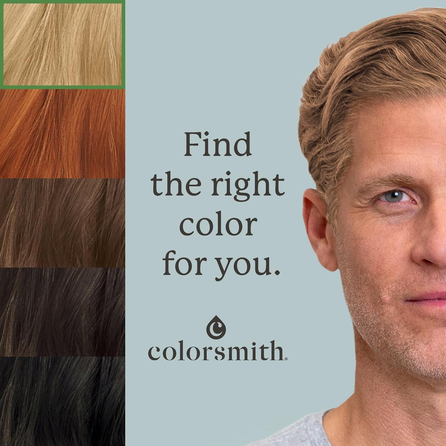 Hair & Beard Color for Full Gray Coverage 2 pack - Dark Ash Blonde - Ammonia-Free Complete Men’s At-home Beard & Hair Dye Kit, Professional-grade Permanent Hair Color (7.1)