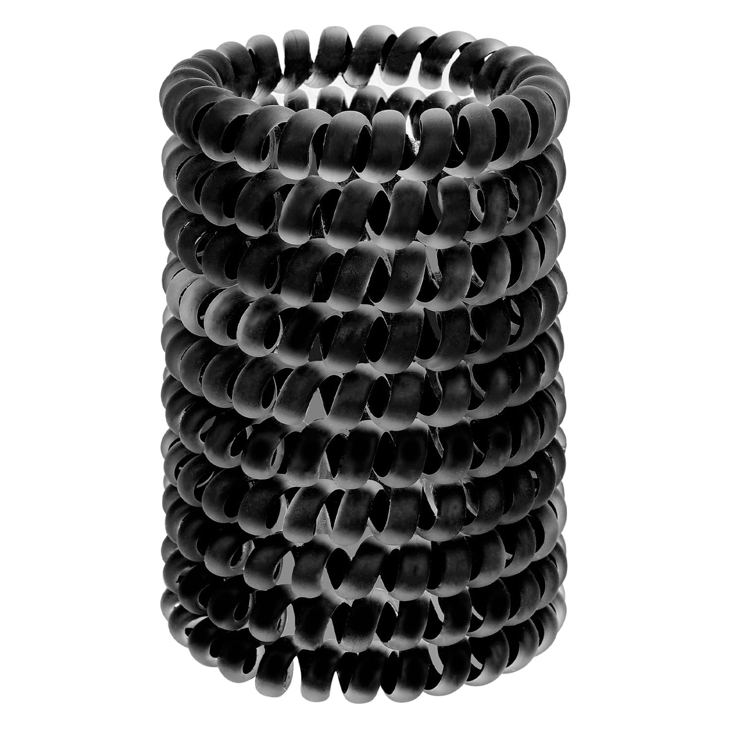 JessLab Spiral Hair Ties for Women, 10-Pack Traceless No-Damage Ponytail Holders, Coils Hair Bands for Girls, Assorted Colors