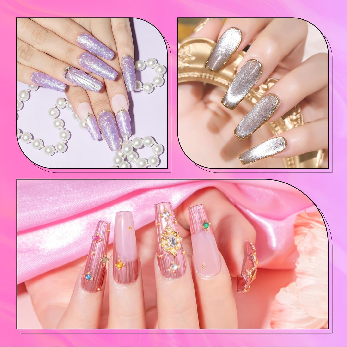 LIORA UV LED Nail Lamp 6W with Clamp – 7 Beads Gel Lamp Flash Cure Light, Flexible 360° Gooseneck USB Manicure lamp, Nail Dryer for Gel Polish and Press On Nails, Mini Nail UV Light for Salon DIY