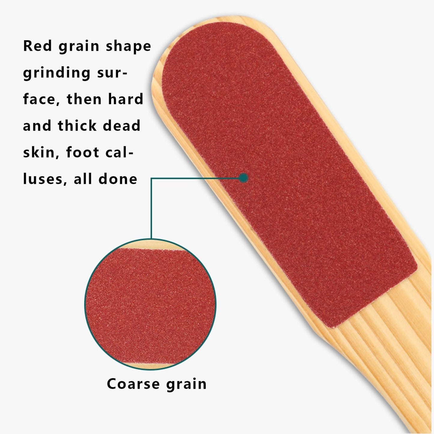 Foot rasp Foot File and Callus Remover. Best Foot Care Pedicure Surface Tool to Remove Hard Skin. Can be Used on Both Wet and Dry feet,Wood Foot File