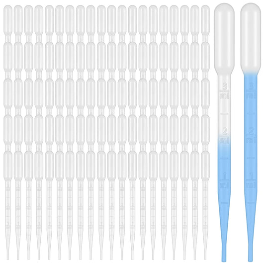 1000 Pcs Plastic Transfer Pipettes Disposable Graduated Pipettes for Scientific Experiment, Essential Oils, Make up Tool (3 ml)