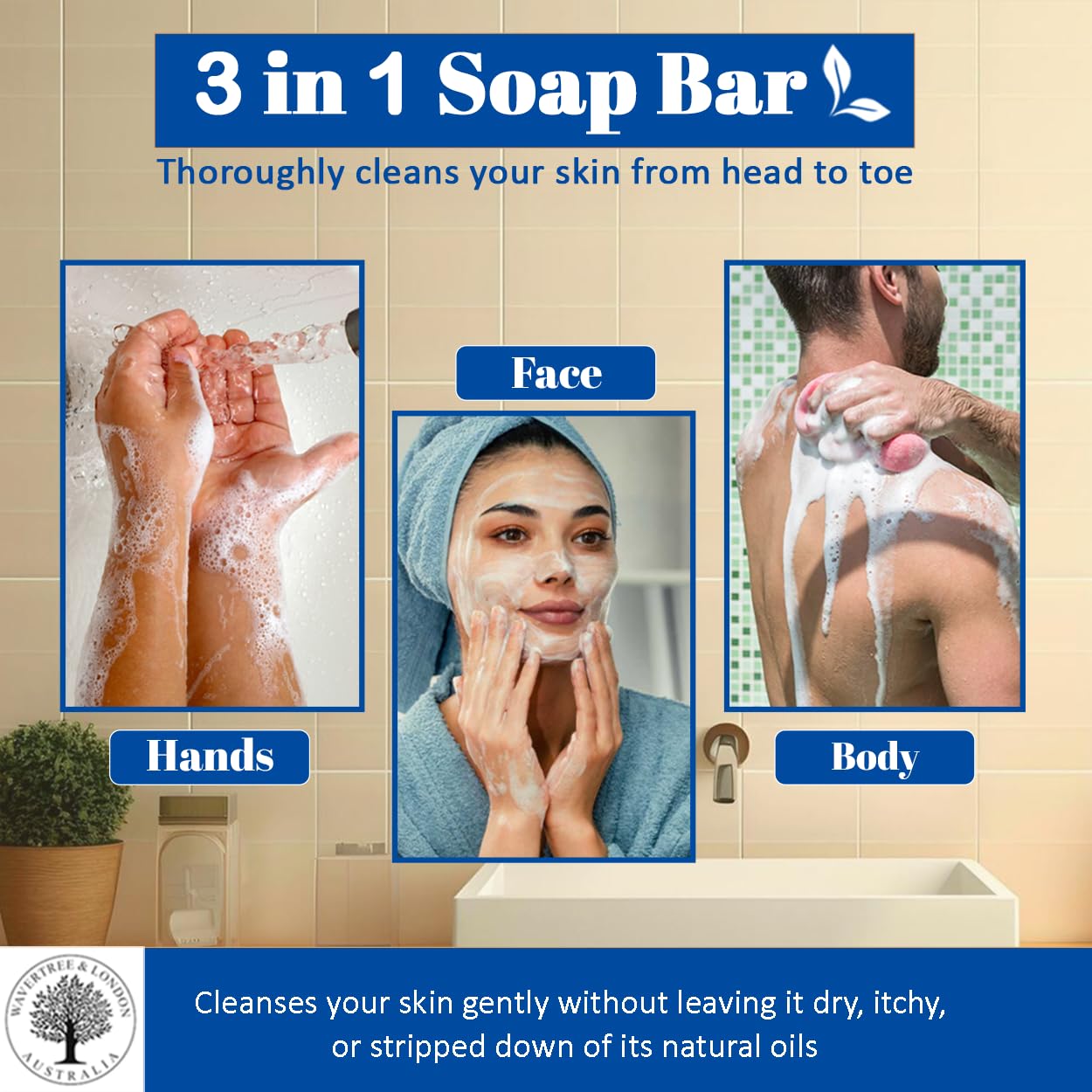 Wavertree & London Prosecco Scented Natural Soap (8 Bars), 7oz Moisturizing French Triple Milled Soap Bars enriched with shea butter - Pure Plant Oil Bath & Body Bars for All Skin Types