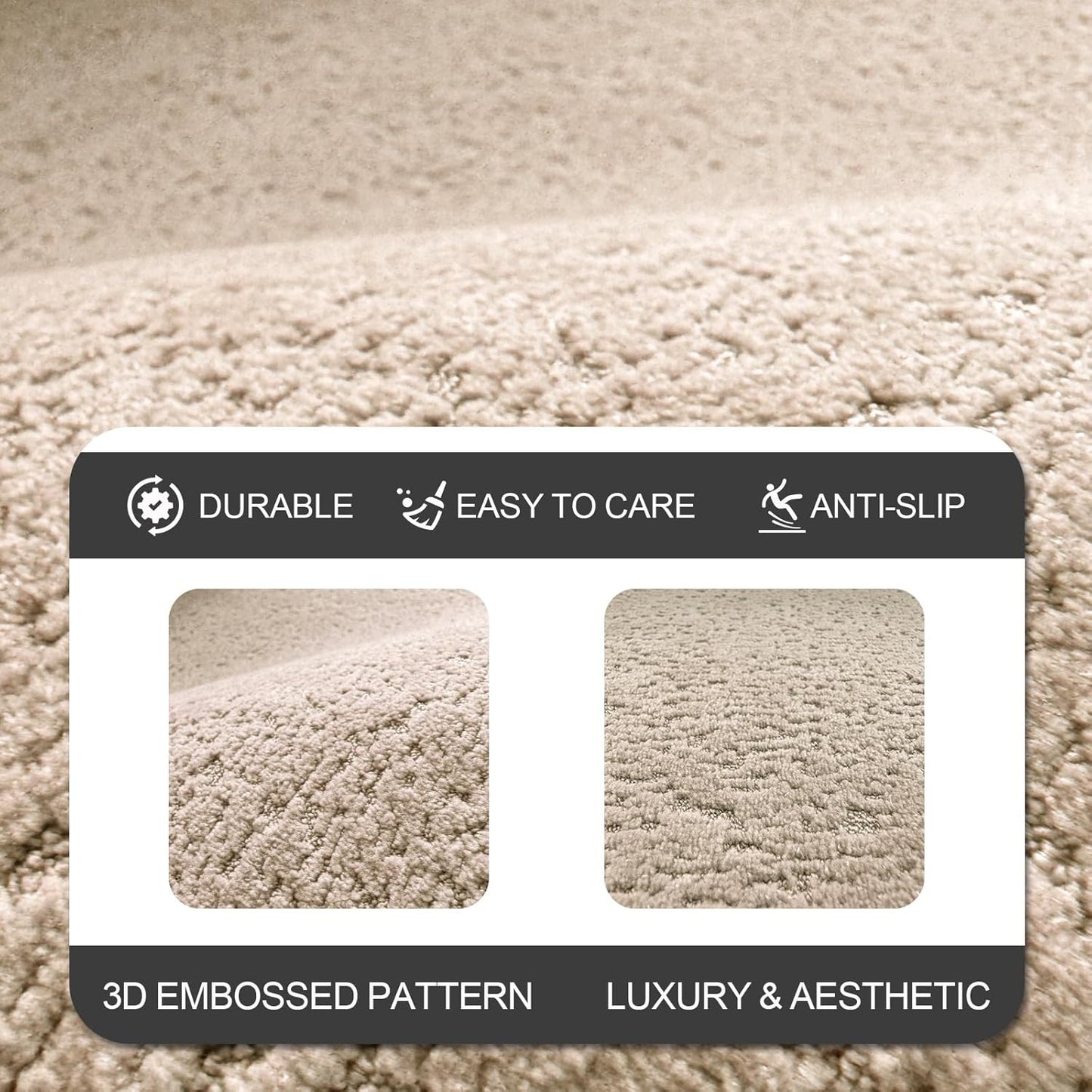 Bath Mat-Non-Slip Bathroom Floor Mats-Absorbent Quick Dry Low Pile Bathroom Rugs Fit Under Door-Bath Rug for Sink,Bathtub,Shower Room,20"×32",Light Coffee