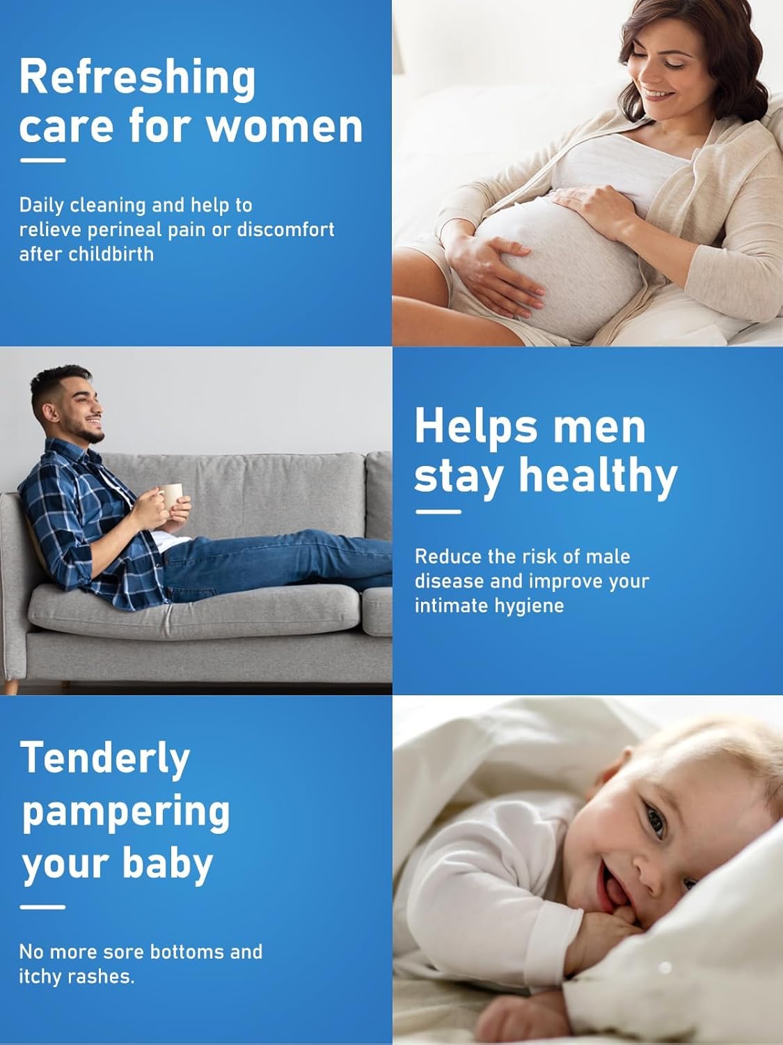 Peri Bottle for Postpartum Travel Bidet - Perineal Care,Portable Travel Squeeze Bottle Bidet for Women Personal Hygiene Cleaning,2 Tubes for Baby Mom After Birth Cleansing and Recovery 16.9OZ(Blue)