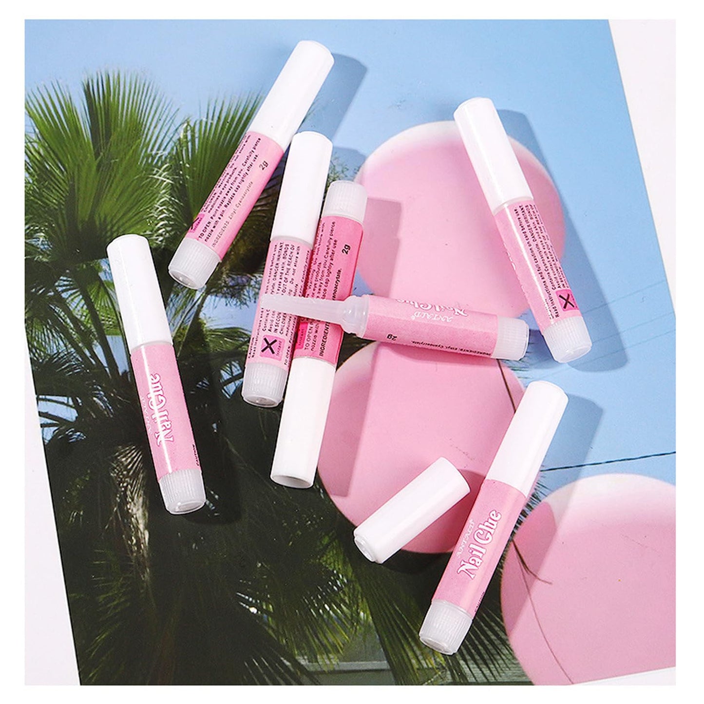 Nail Glue,Super Strong & Long-Lasting Nail Glue for Broken Acrylic Nails Press on Nails,Professional Ultra Quick Adhesive for Nail Art Supplies,0.07OZ/PCS(80PCS)