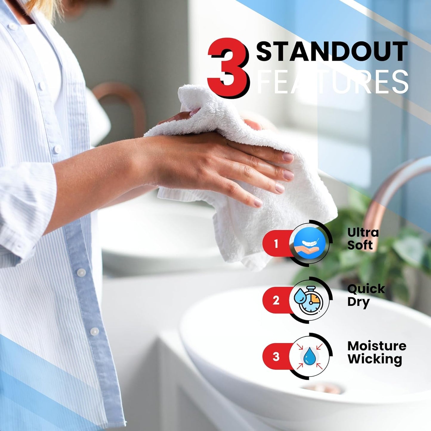 Infinitee Xclusives Luxury Wash Cloths for Showering [13x13] – 100% Cotton Washcloths [Pack of 4], Soft and Absorbent Face Towels for Bathroom Wash Clothes, Gym, and Spa (Profound Purple)