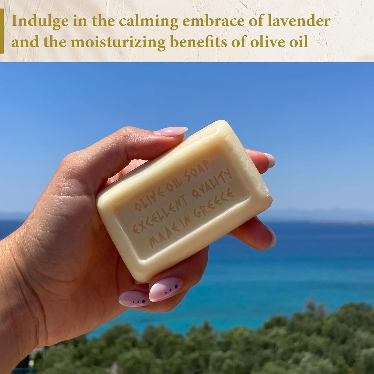 Calithea 3 Pack Soap Bars: Olive Oil Lavender Soap