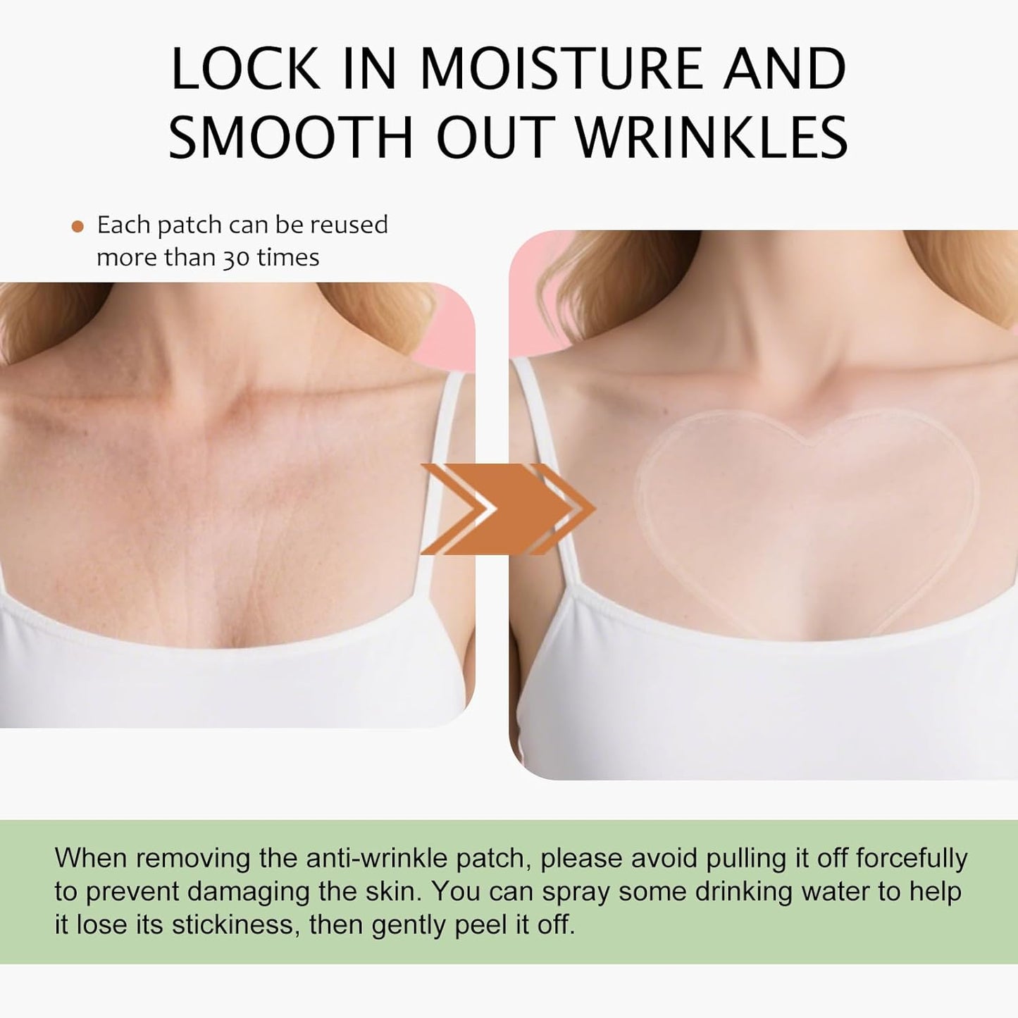 Chest Wrinkle Pads - 3-Pack Reusable Ant-Wrinkle Silicone Patches for Skin Firming,Silicone Patches Smoothing & Hydration & Skin Tightening Overnight Chest Pads (Lasts Up to 3 Months)