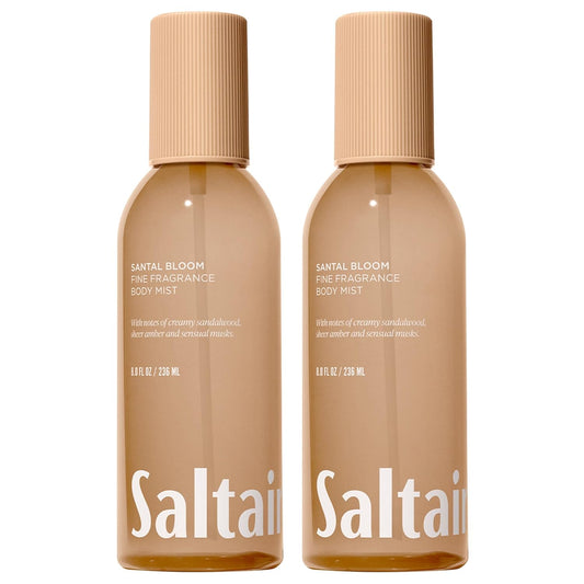 Saltair Body Mist 2 Pack - Fine Fragrance, Lightweight Body Spray Mist with Santal Bloom Scent. Long Lasting Perfume Mist. 2x 8oz Bottles