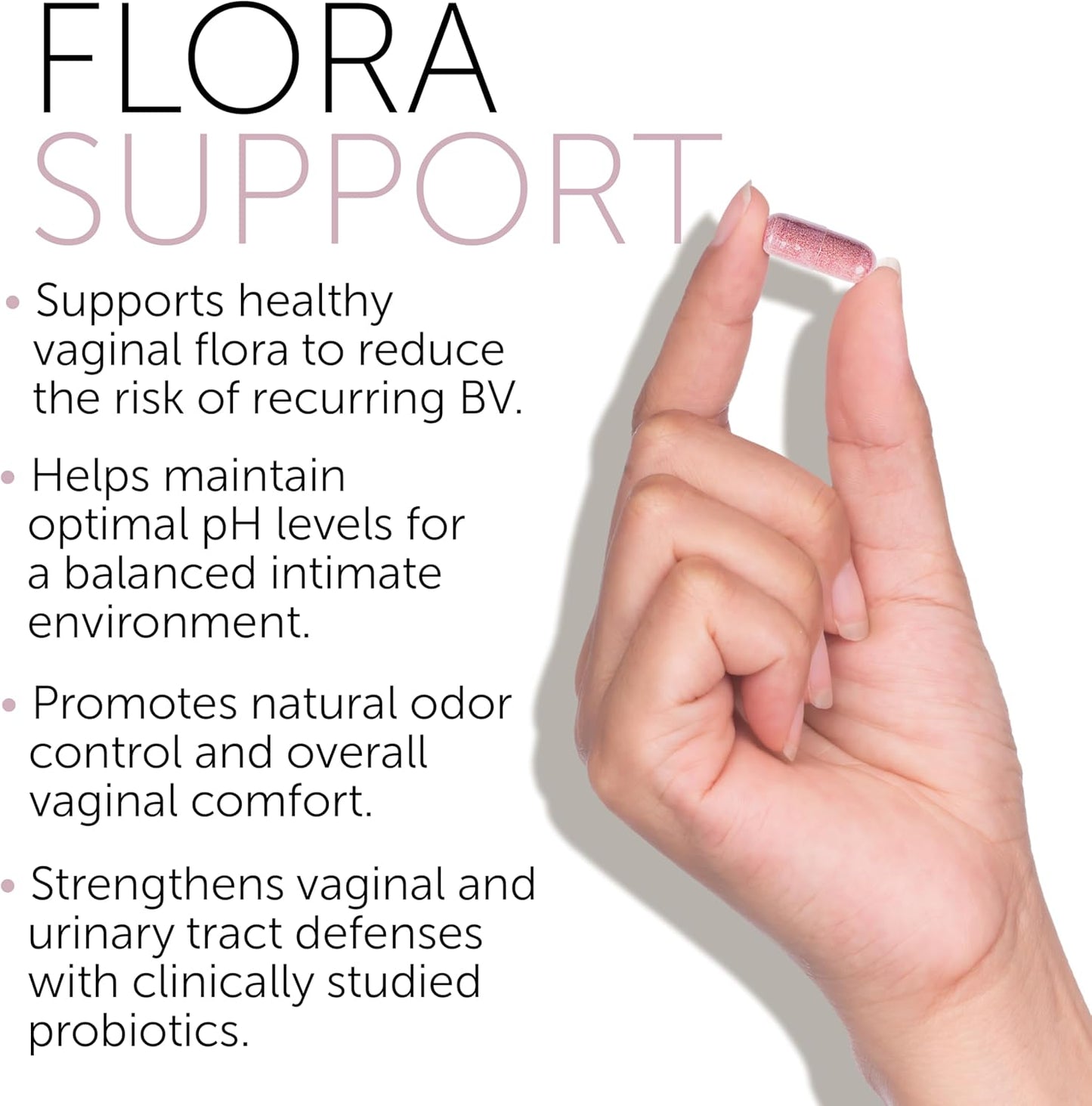 Bacterial Vaginosis Treatment | BV Treatment for Women | Natural Homeopathic Supplement for Odor, Itching, Discharge, BV, and Vaginal Microbiota Imbalance | 60 Capsules