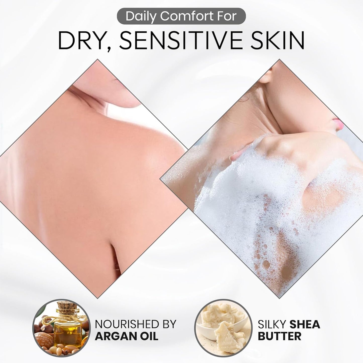 Botanist Shea Butter Body Wash for Women & Men, Foaming Body Wash for Sensitive Skin with Coconut Oil & Almond Extract, Sulfate & Paraben Free Whipped BODY WASH from Japan 15.2 Fl Oz LILY & RASPBERYY