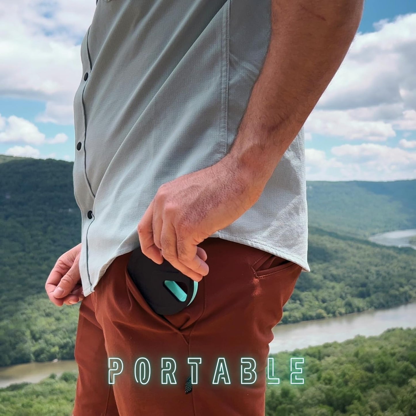 Travel RX Pill Case by Type Two Labs – Weekly 7 Day Pill Box, Compact Magnetic Pill Organizer for Purses or Pockets, Rugged Daily Caddy Holds Vitamins, Supplements, Medication. (Hazard Orange)