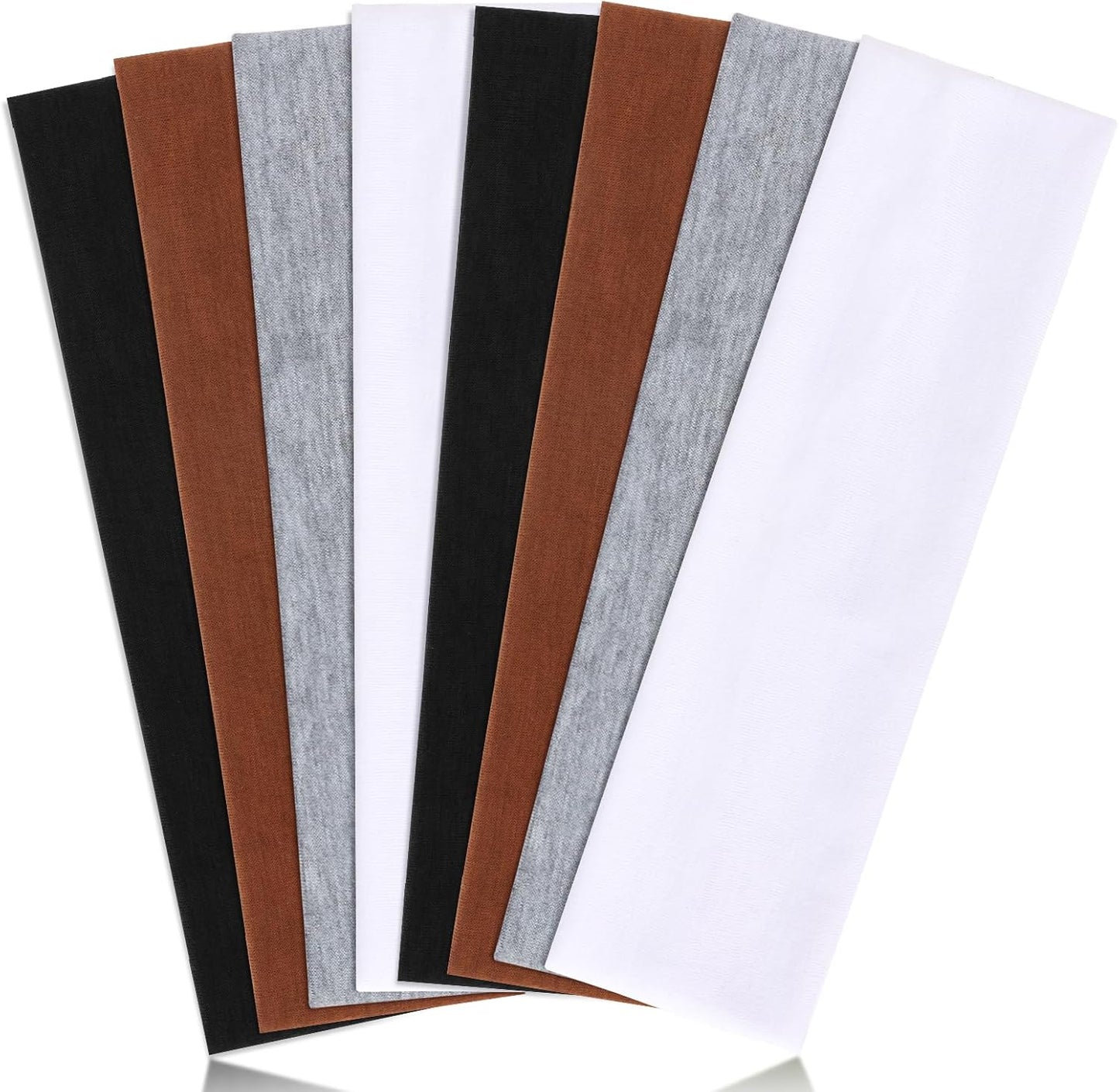 DRESHOW 8 Pack Headbands for Women Yoga Knotted Headbands Elastic Criss Cross Hair Accessories Sports Head Wrap Non Slip