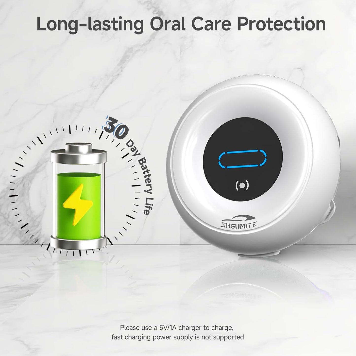 Toothbrush Sanitizer Holder - Smart Toothbrush Holder with Cleaning & Drying, Touch Switc, Rechargeable Toothbrush Wall Holders for Bathrooms (White)