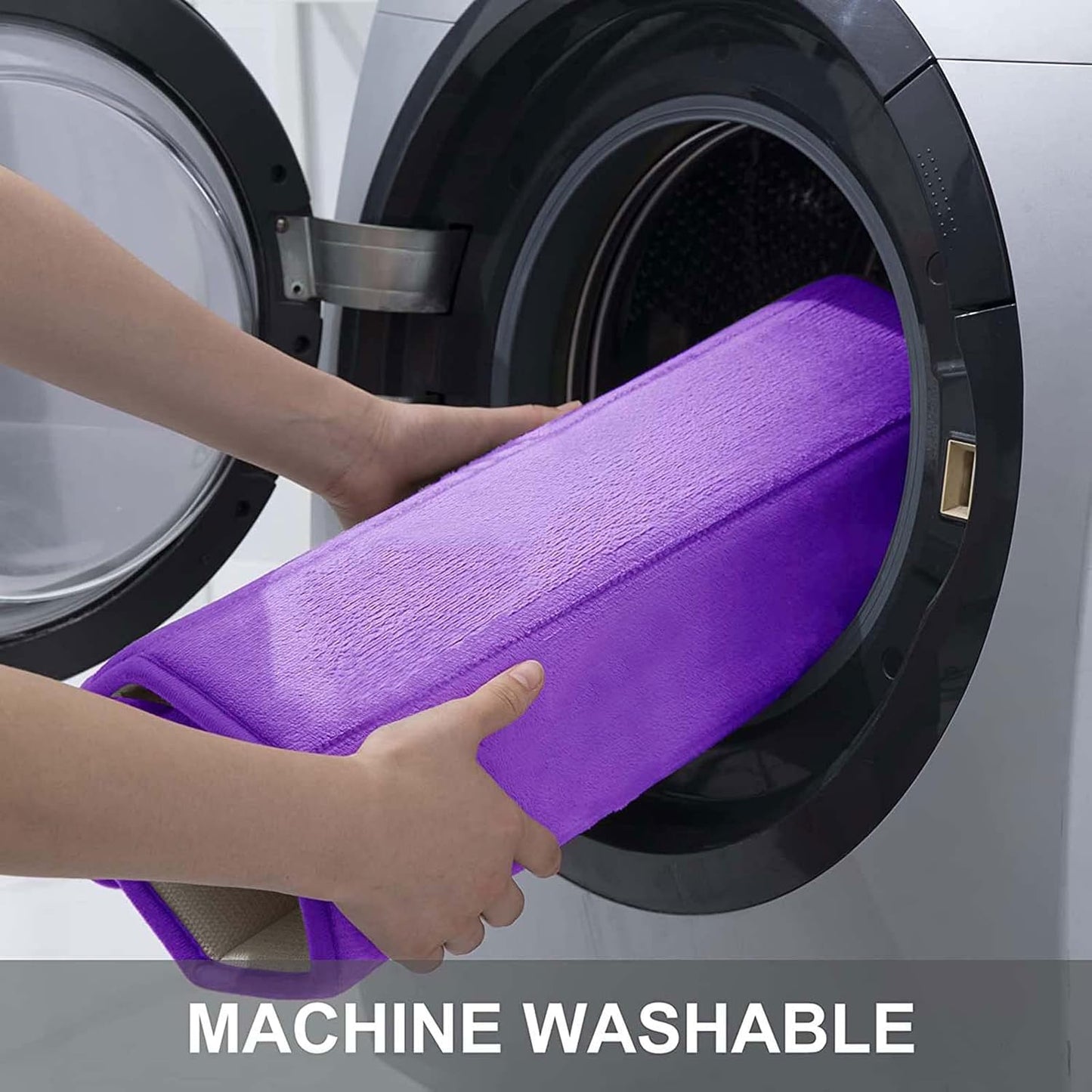 Buganda Memory Foam Bath Mat, 35.4" x 24", Ultra Soft and Non-Slip Bathroom Rugs, Water Absorbent and Machine Washable Bath Rug Runner for Bathroom, Shower, and Tub, Purple