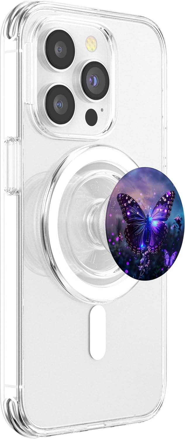 Purple Butterflies PopSockets PopGrip for MagSafe