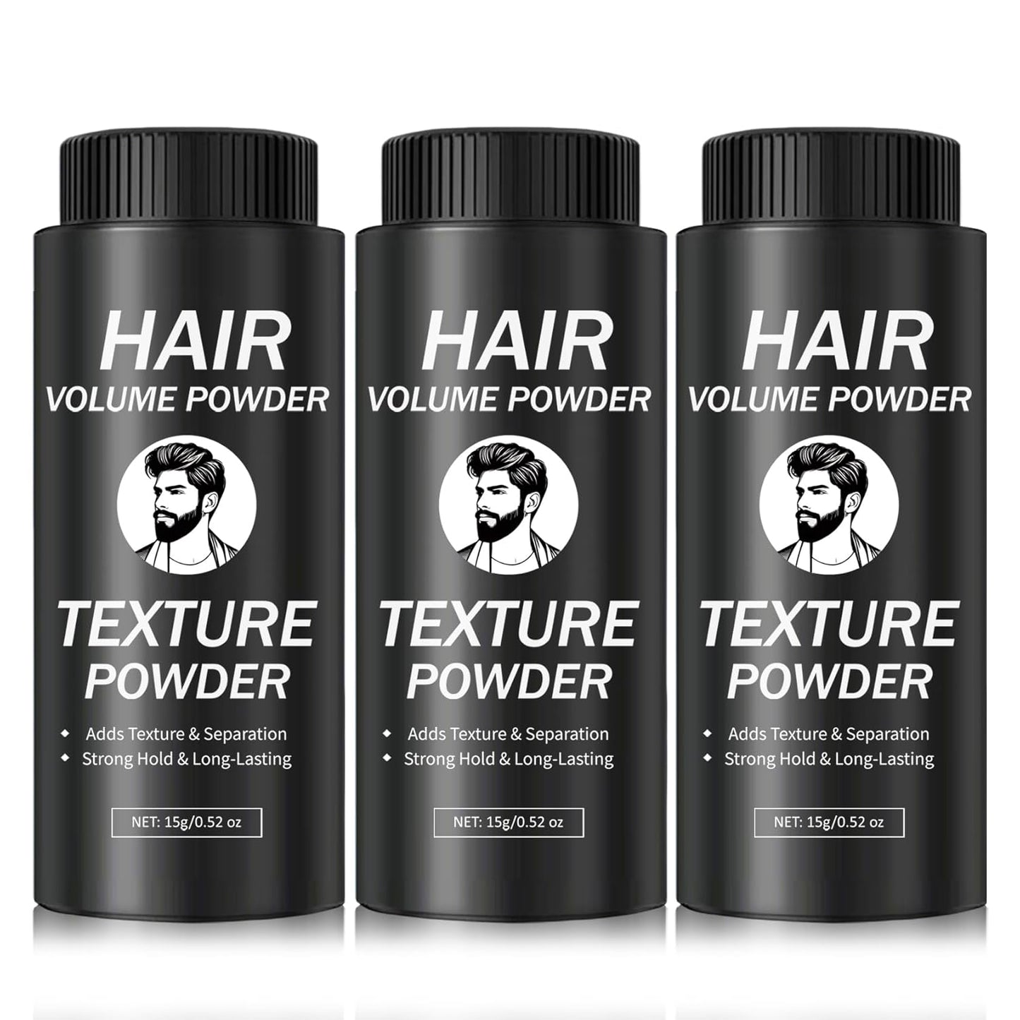 3PCS Hair Texture Styling Powder for Men & Women, Hair Texturizing & Volumizing Powder Add Instant Volume Long-Lasting Hold Non-Greasy Matte Finish for All Hair Types