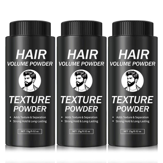 3PCS Hair Texture Styling Powder for Men & Women, Hair Texturizing & Volumizing Powder Add Instant Volume Long-Lasting Hold Non-Greasy Matte Finish for All Hair Types