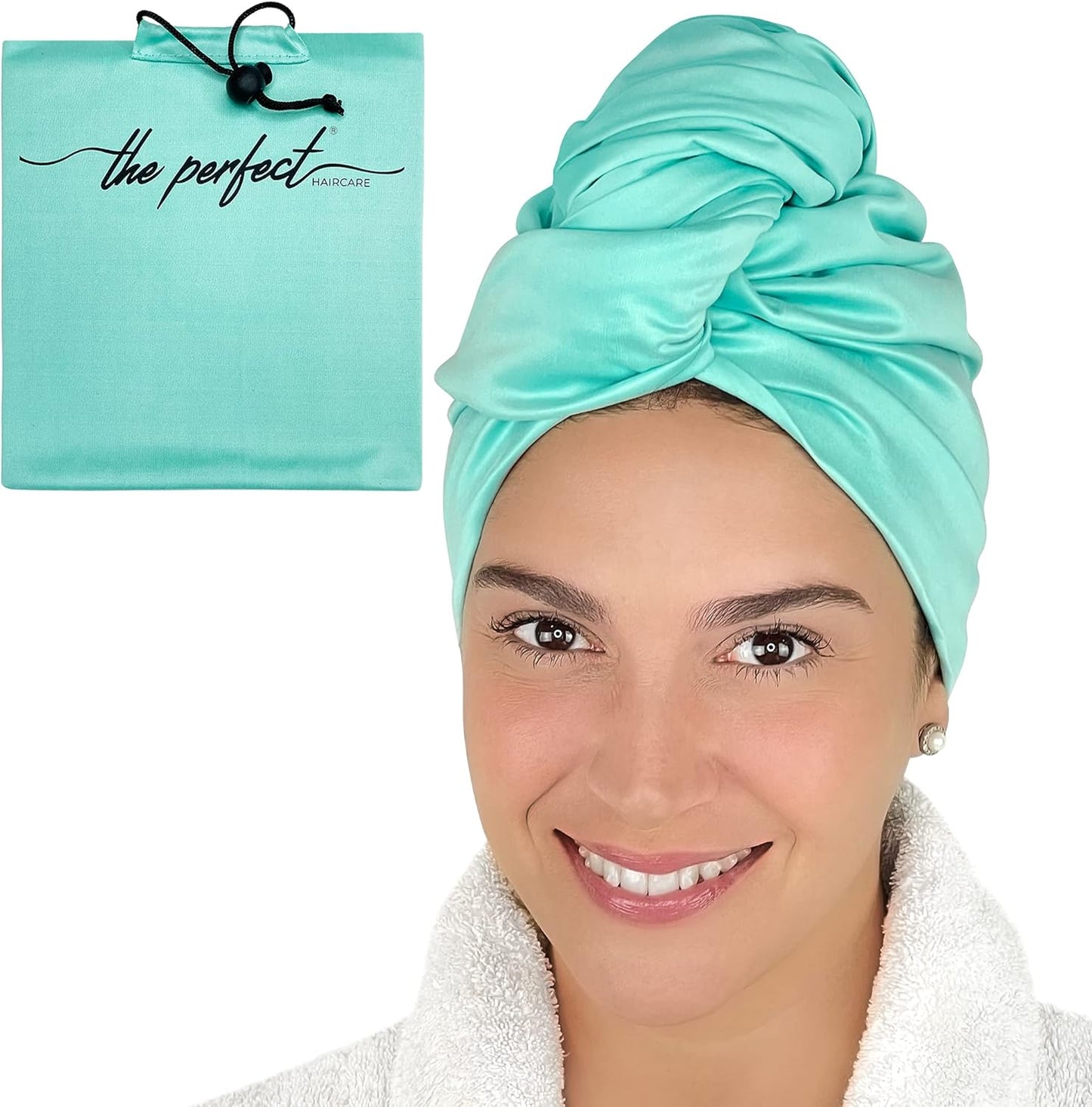 Microfiber Hair Towel Wrap for Women - Gift and Travel - Smooth Like Silk - Curly, Wavy, Straight Hair Girls - Plopping Essential - Anti-Frizz, Fast Drying, Works Better Than a Cotton T-Shirt