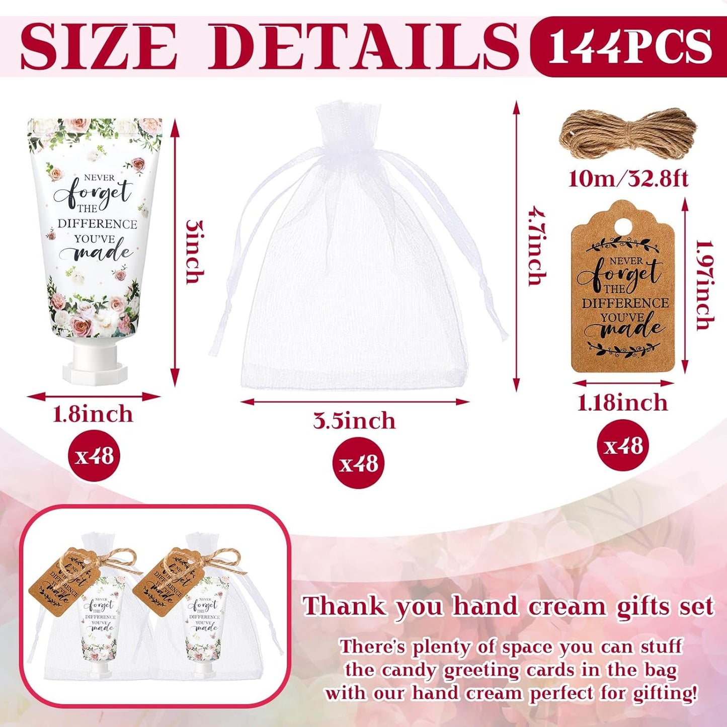 48 Sets Hand Mini Lotion Bulk Employee Appreciation Gifts Travel Size Hand Cream Bulk Inspirational Thank You Team Gifts for Birthday Christmas Teachers Coworkers Office Staff(Elegant)
