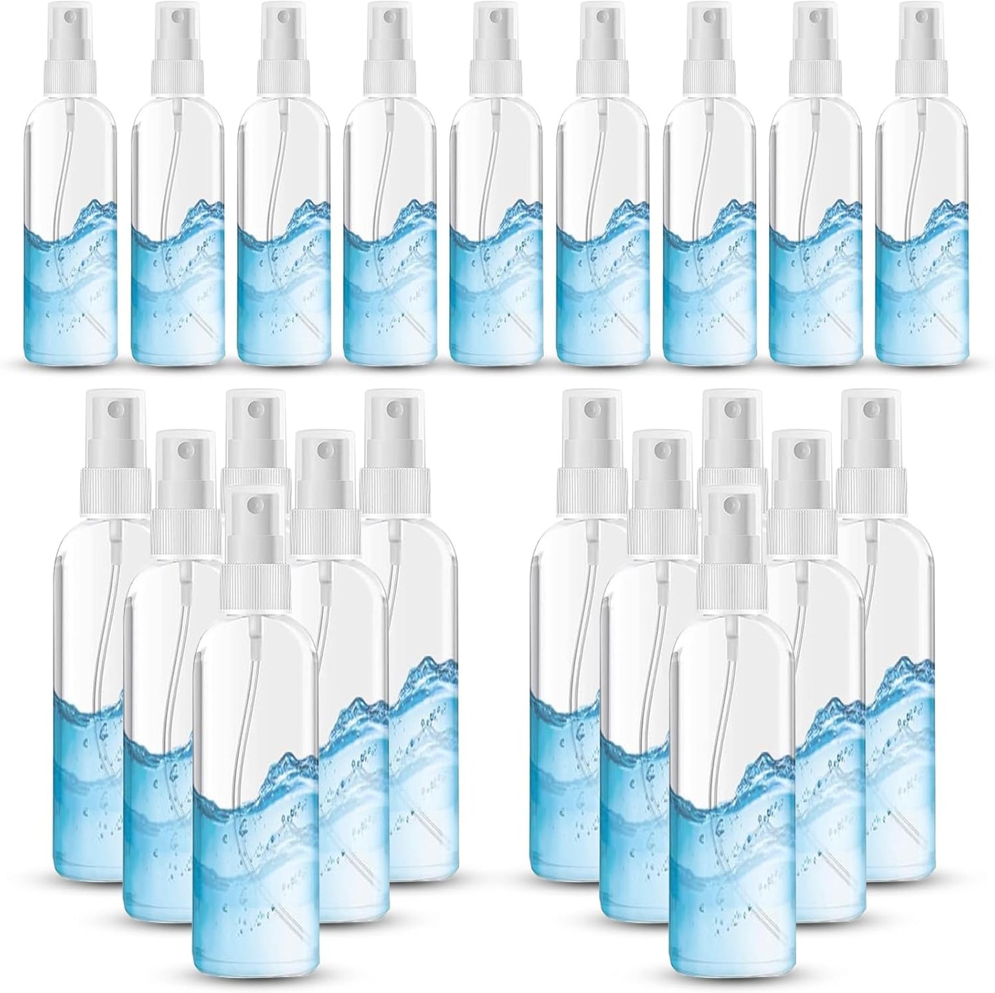 50PCS 4oz/120ml Small Spray Bottle, Clear Fine Mist Spray Bottle Mini Empty Hair Spray Bottle, Plastic Refillable Cosmetic Containers for Plants, Cleaning, Misting & Skin Care