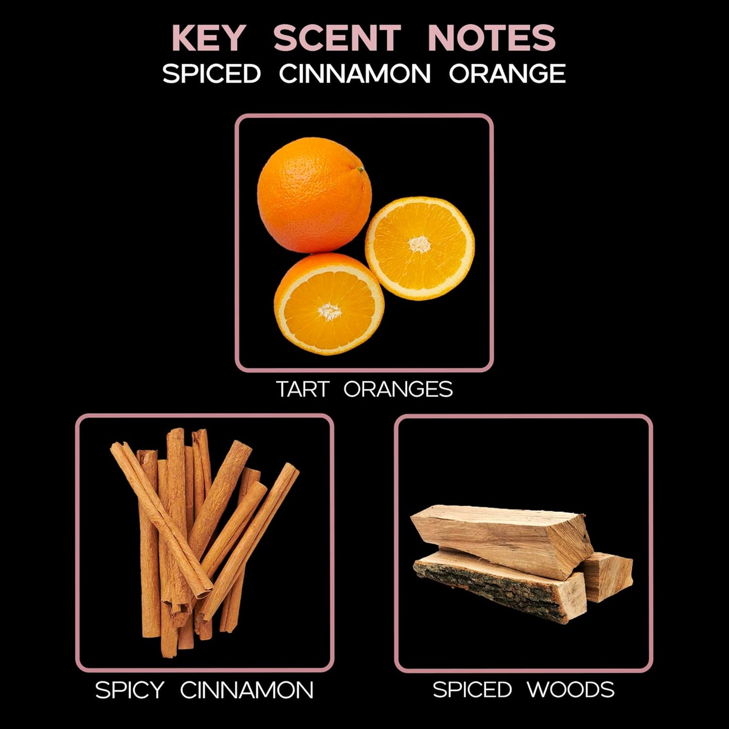 LOVSPA Reed Diffuser Set, Spiced Cinnamon Orange Scented Oil Diffuser with Sticks, Home Fragrance Accessories for Bathroom Shelf Decor, Aroma Diffusers for Home or Office Desk, USA Made