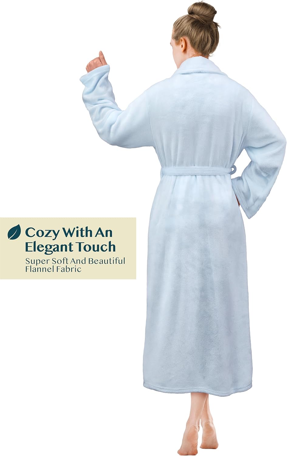 PAVILIA Womens Robe Fleece Plush Soft, Fluffy Fuzzy Cozy Warm Lightweight Bathrobe, Shower Spa House Long Robe for Women