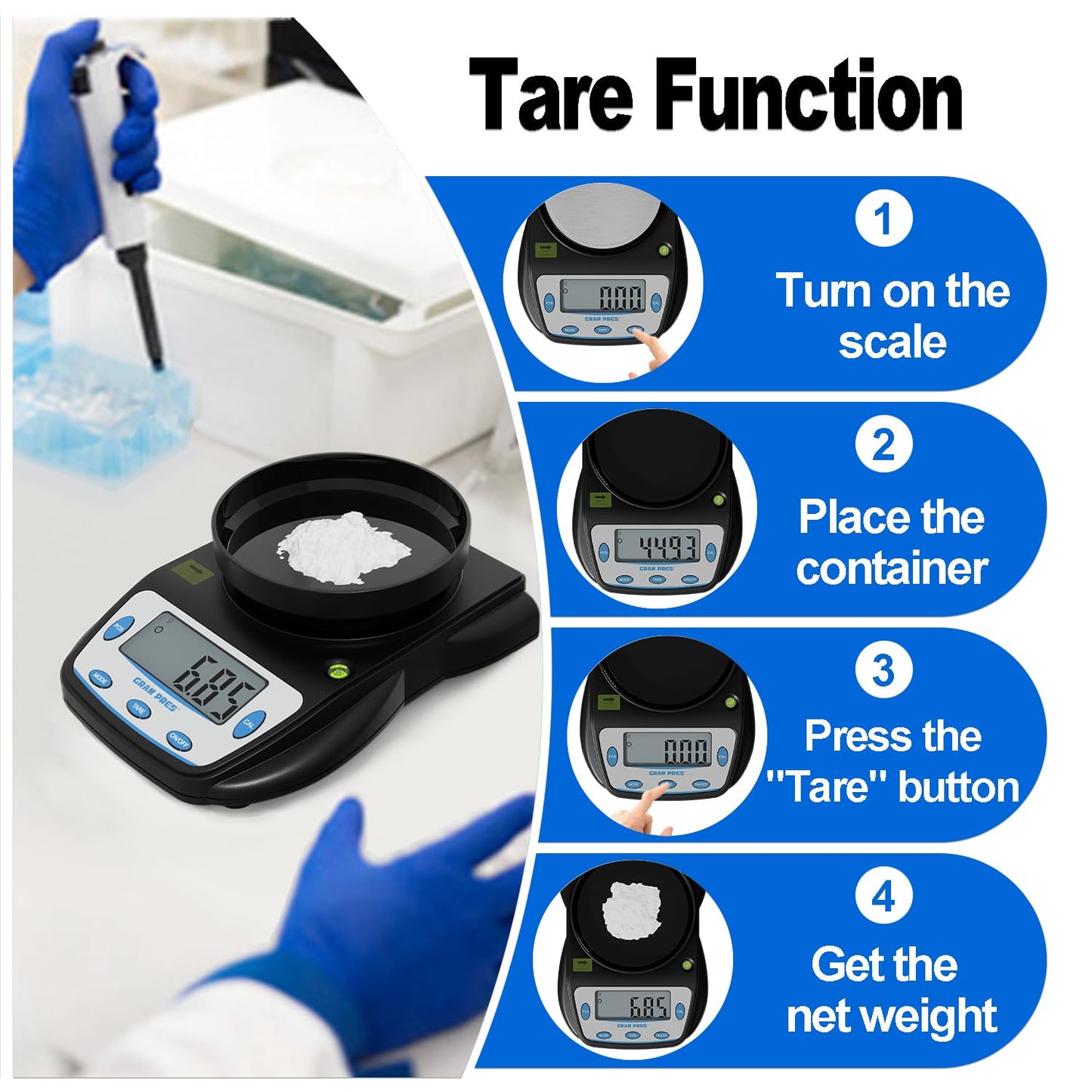 Digital Lab Scale 600g X 0.01g Accuracy,Precision Electronic Gram Scale,Analytical Balance Scientific Scale,for Jewelry, Powders, Coins, Etc.