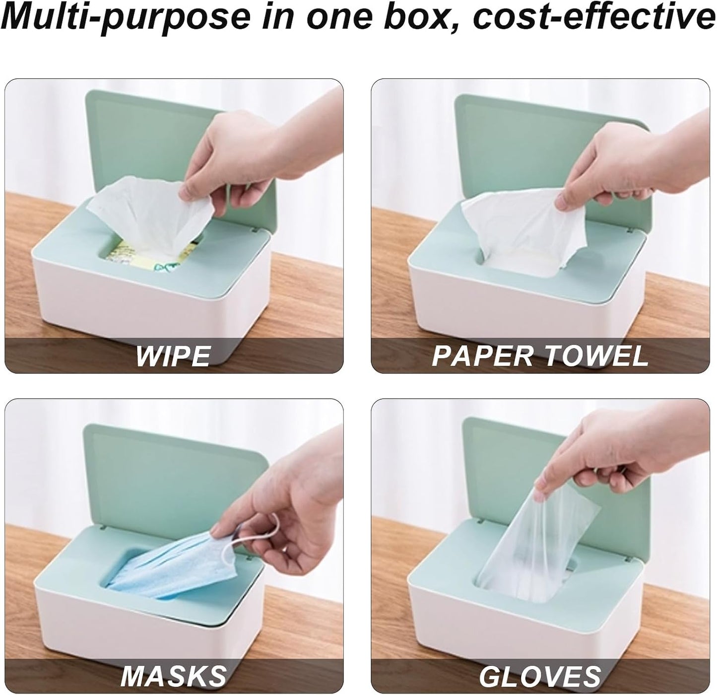 1 Pcs Diaper Wipes Dispenser, Refillable Wipe Container, Wipe Container with Sealing Design Lid, Keep Wipes Fresh,Wet Wipes Cases (Gray)