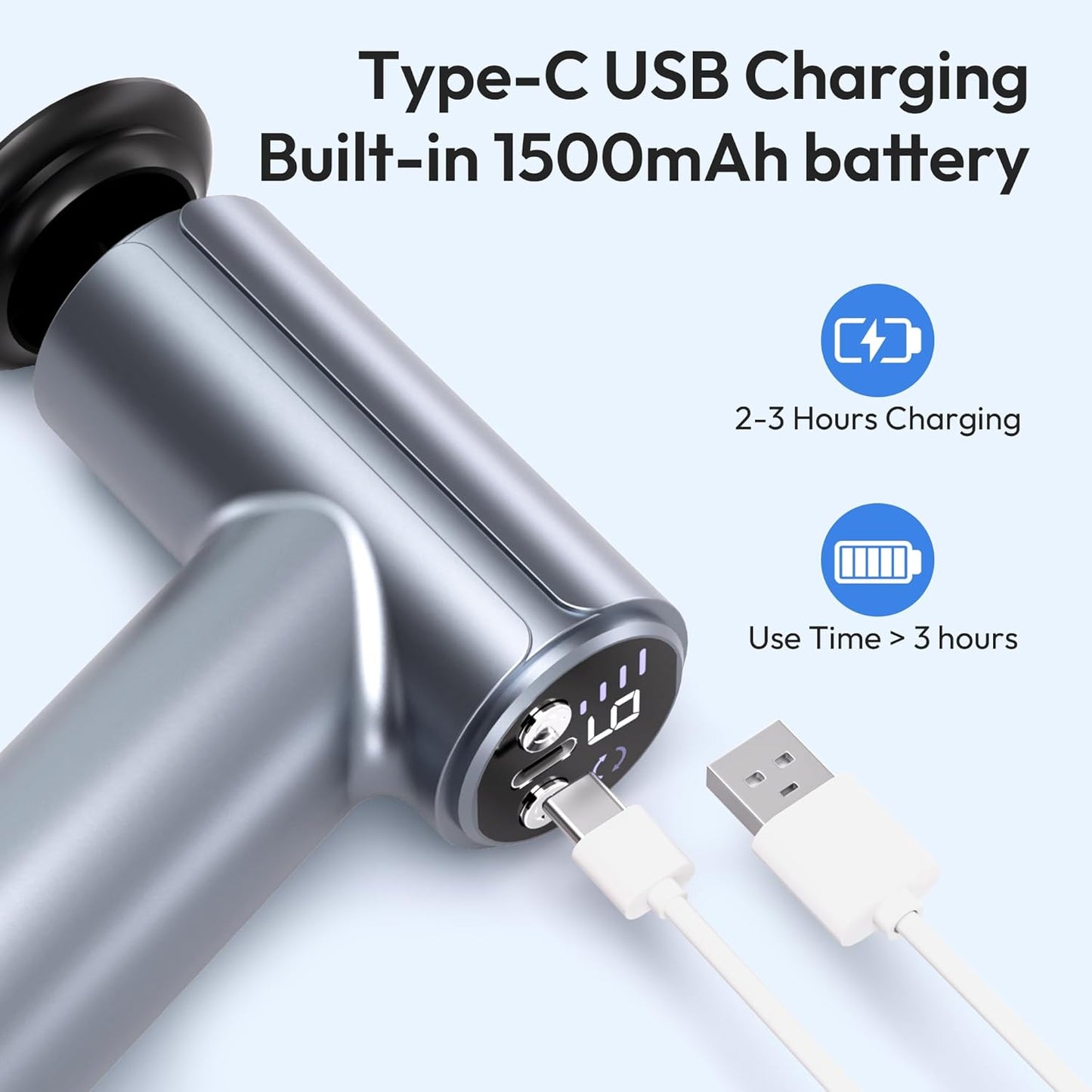 Electric Foot Callus Remover, 2-in-1 Rechargeable Portable Electric Foot File with 70pcs Sandpaper, Professional Pedicure Tools for Dead Skin, Hard Cracked, Dry Skin - Grey&Blue