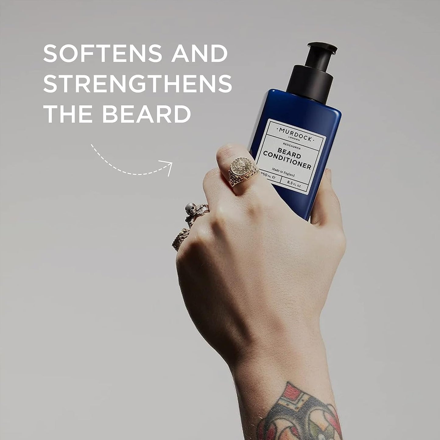 Murdock London Beard Conditioner for Men – Mens Beard Care Softener & Moisturizer with Clean Label Formula – Reduces Itch, Tangles & Hydrates Skin – Sulfate-Free & Barber-Approved (8.5 fl. oz.)