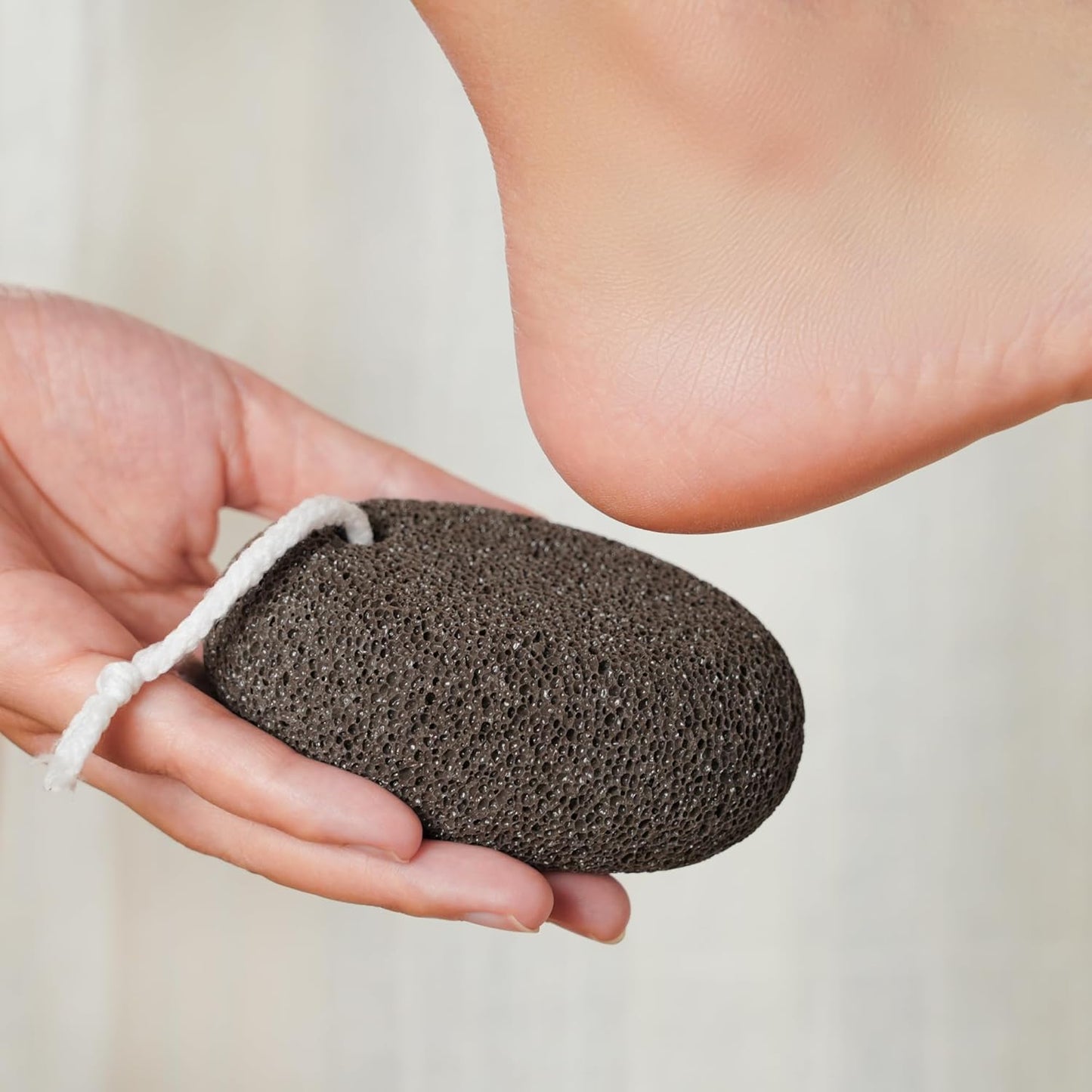 Extra Thick Pumice Stone for Feet and Hands – Ergonomic, Durable Natural Foot File – Gray, 3.9x2.8x1.6 in – Ideal for Cracked Heel Treatment,Callus Remover for feet&Dead Skin Exfoliation