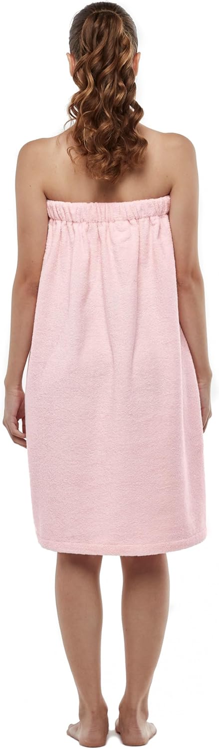 ESKYMODE Womens Terry Cotton Bath Robe Wrap, Women's Spa Shower Towel Bathrobe