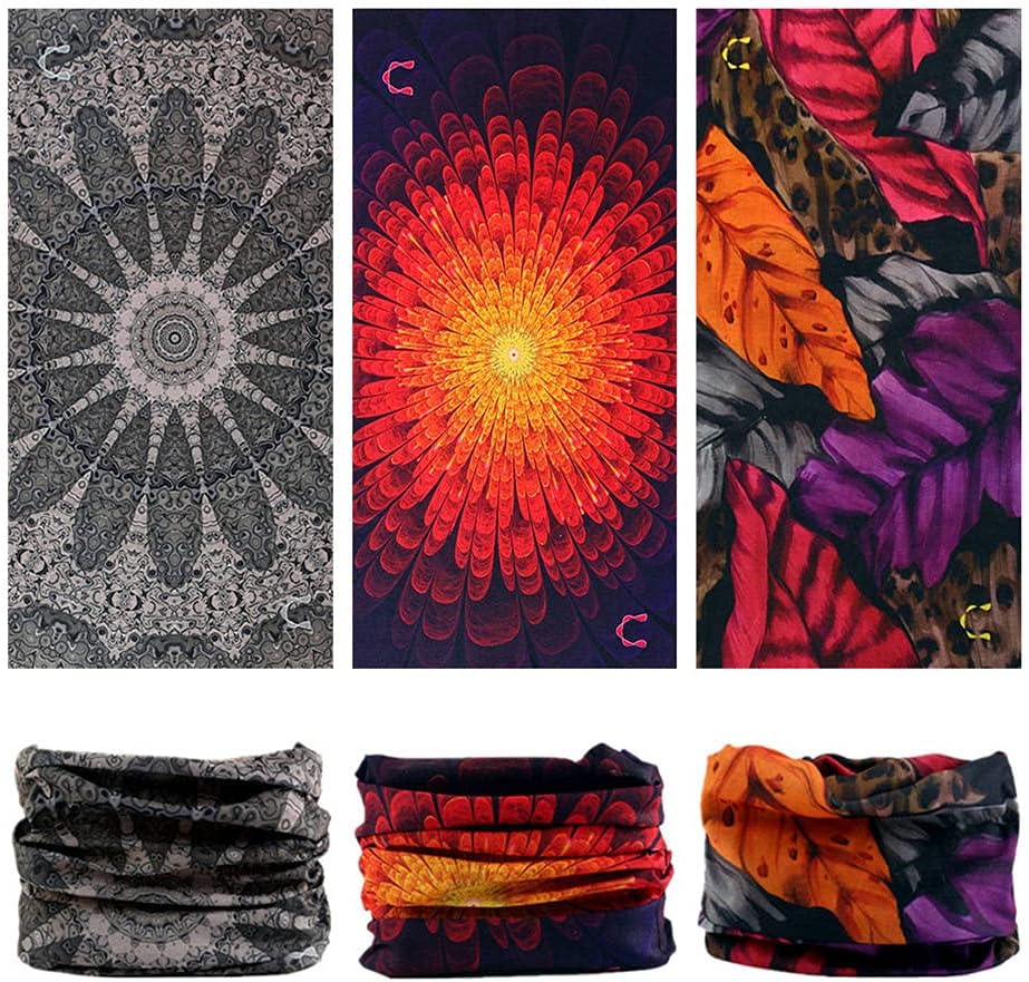 Headband Neck Gaiter Head Wrap Headwear Face Mask Magic Scarf Bandana for Men and Women