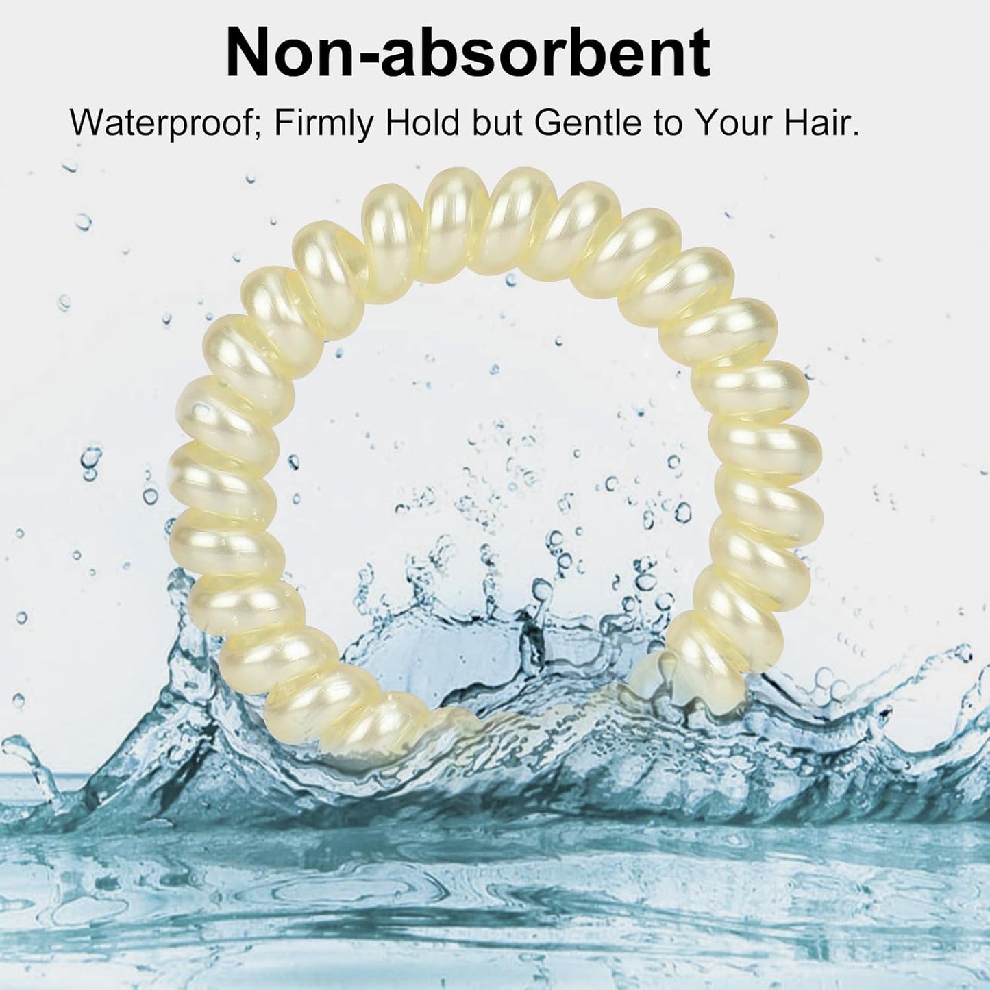 JessLab Spiral Hair Ties for Women, 10-Pack Traceless No-Damage Ponytail Holders, Coils Hair Bands for Girls, Assorted Colors