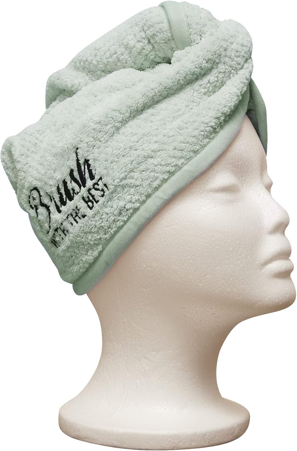 Felicia Leatherwood Microfiber Hair Towel Wrap - Quick Drying, Anti Frizz & Gentle on Hair - Easy to Use, Saves Time, Lightweight & Compact - for Curly, Long & Thick Hair - Men & Women - Mint