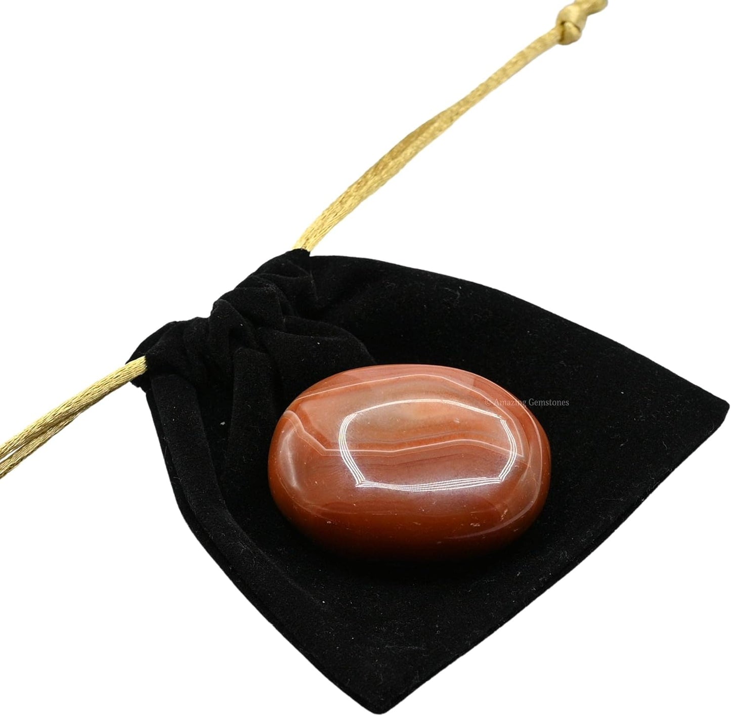 Amazing Gemstone Carnelian Crystals and Healing Stones - Large Palm Stone Crystals Piedra - Crystal for Good Luck, Balanced Positive Energy, Meditation - Unique Stocking Stuffers, Gifts for Women, Men