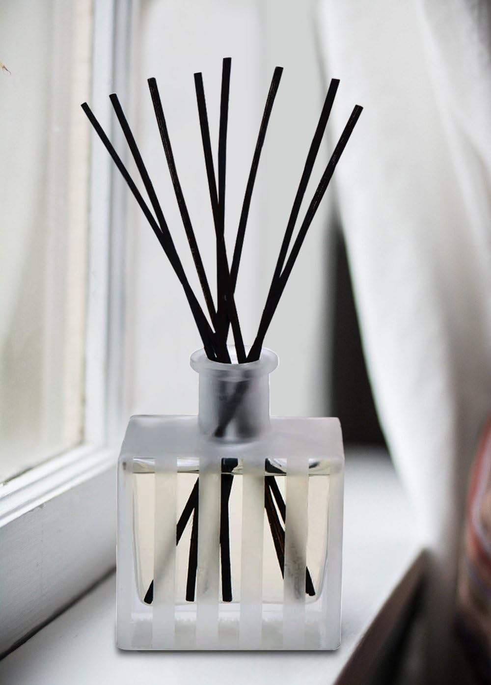 LOVSPA Reed Diffuser Set, Unwind Eucalyptus & Mint Scented Oil Diffuser with Sticks, Home Fragrance Accessories for Bathroom Shelf Decor, Aroma Diffusers for Home or Office Desk, USA Made