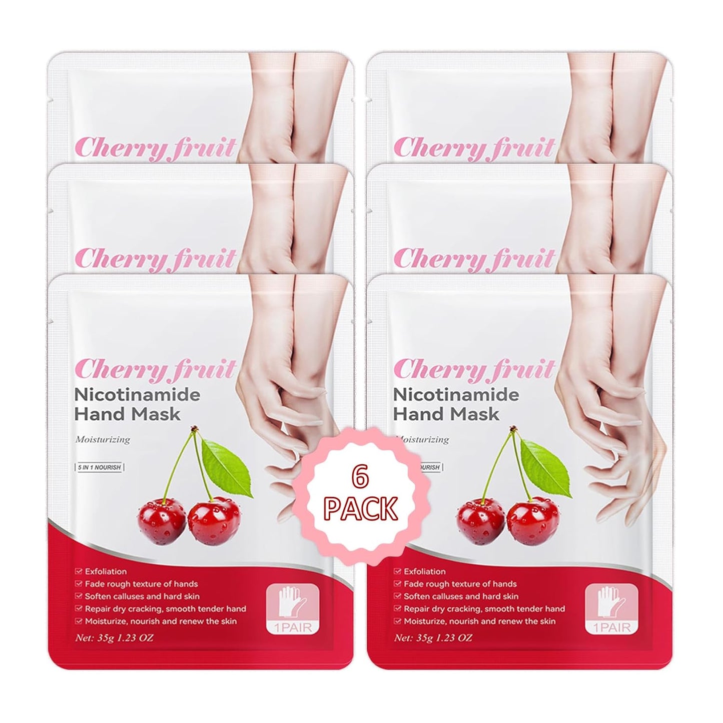 Hand Masks Moisturizing Gloves,6 Pairs Hydrating Hand Peel Masks Gift Set for Dry Cracked Hands Care,Long-lasting and Non-greasy Hand Moisturizer Gloves for Women B