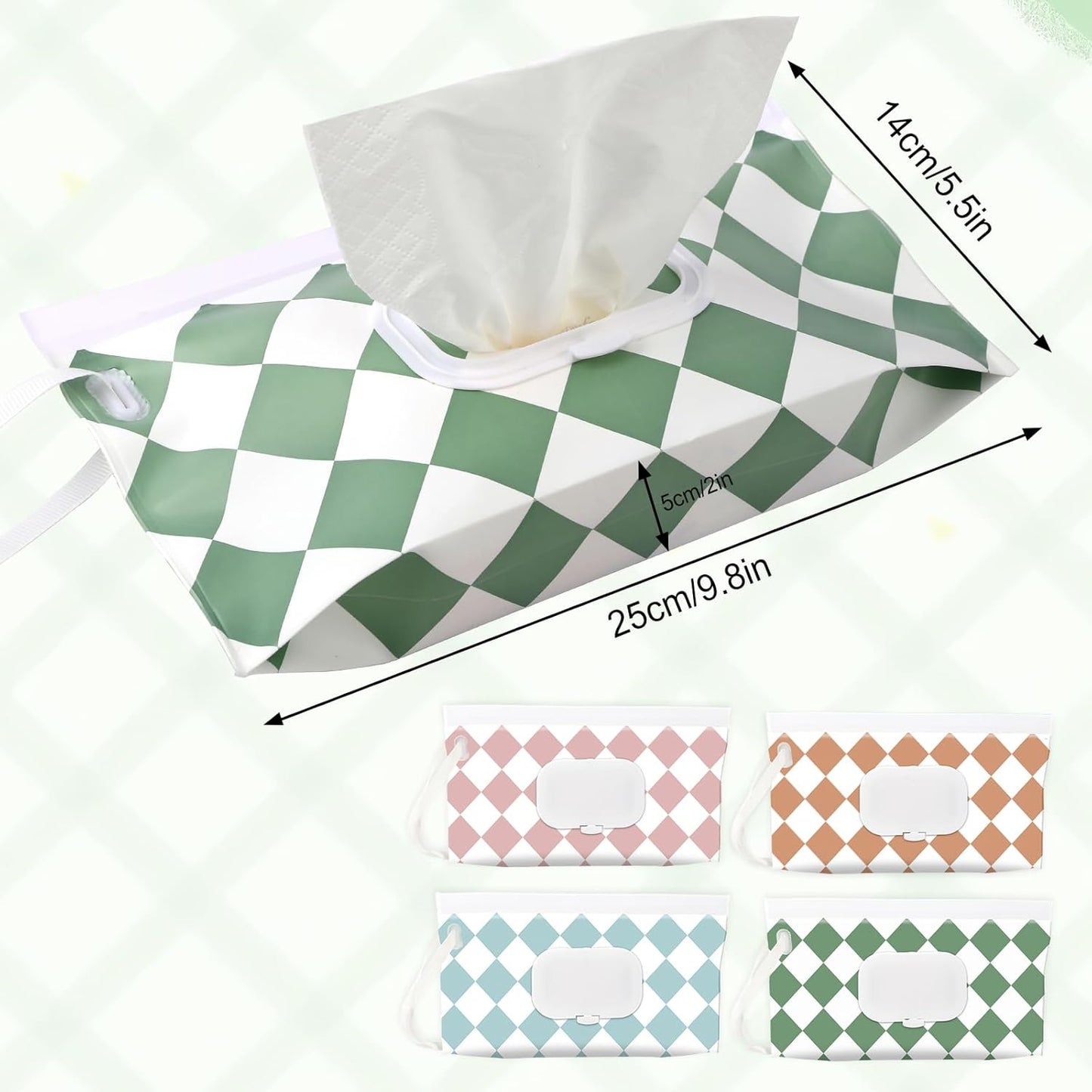 FEBSNOW 4 Pack Baby Wipes Dispenser Holder, Portable Refillable Baby Wet Wipes Pouch Container Reusable Travel Case